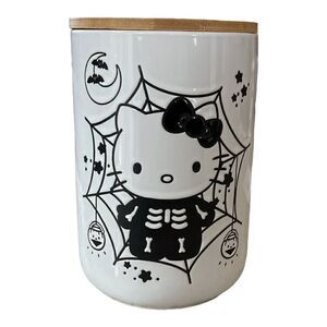 Hello Kitty VHTF White Skeleton Canister with Lid
